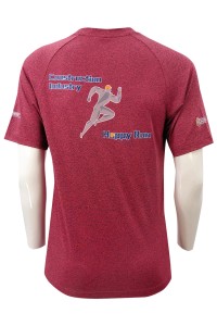 Customized horn sleeve running sweatshirt Design T-shirt heat transfer logo Men's running sweatshirt Round neck Construction industry sweatshirt custom manufacturer W218 back view